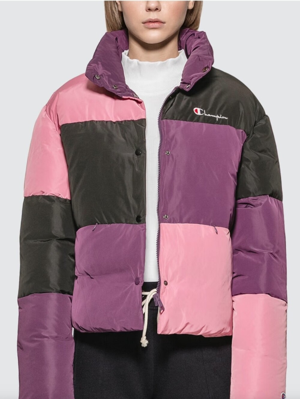 Champion Reverse Weave Color Block Puff Down Jacket/LARGE/NWT Msrp$195